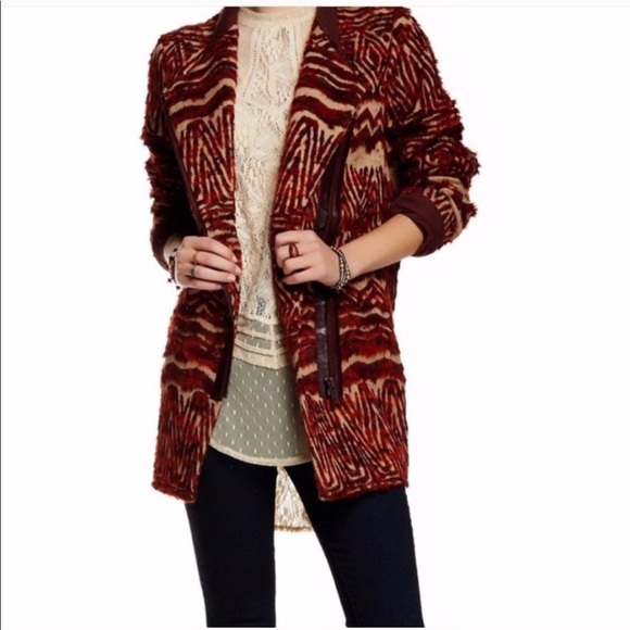 Free People coat tribal red combo small - Picture 4 of 8